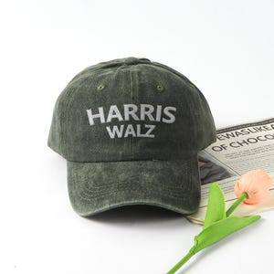 Harris Walz embroidered Camo Hat Camouflage Caps Kamala & Tim 2024 campaign Caps Harris Walz DNC Rally Hat