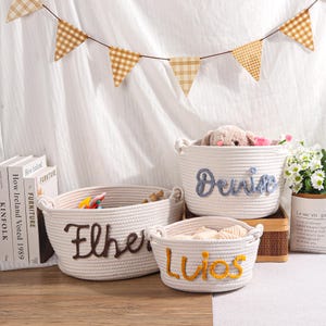 Custom toy basket, Baby Shower gift, Kids gifts, Nursery Decor, Baby gifts, Custom name basket, Handmade name basket