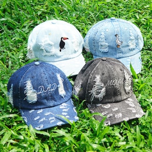 Custom Text Embroidered Hat, Personalized Hat, Vintage Baseball Cap, Gift for New Mom and Dad, Bridesmaid Gift
