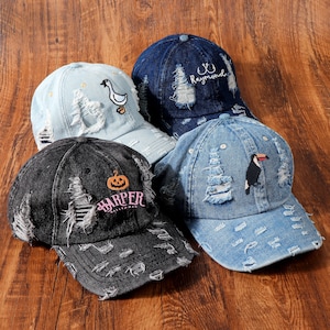 Custom Text Baseball Cap, Personalized Embroidered hat, Custom washed Dad Hat, Sorority hat,  Bachelorette Party Gift, Gift for him/her