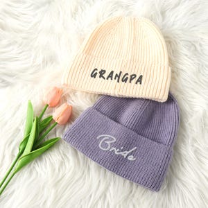 Personalized Embroidered Beanie Winter Hat Classic Beanies for Adults Winter Beanies Warm Hats Custom Beanie Custom Text Hats