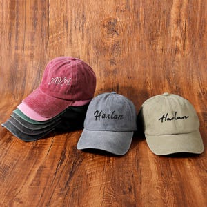 Embroidered Hat Personalized Dad Cap Embroidery Logo baseball hat Bachelorette hats Custom caps Sorority hat Unisex Baseball Cap