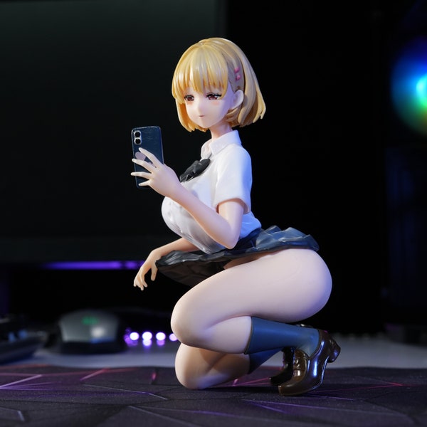 1/6 Anime Figure,Sexy Anime Girl Figure,Includes replacement parts,Jk Uniform Anime Girl, Mature