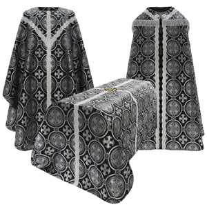 Set Semi Gothic Chasuble Semi Gothic Cope and Funeral Pall Vestment