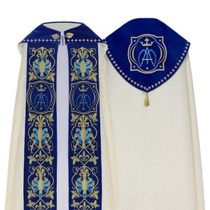 Marian gothic cope with stole Vestment
