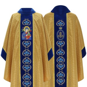 Marian gothic chasuble &quot;Our Lady of Perpetual Help&quot;  with stole Vestment 450