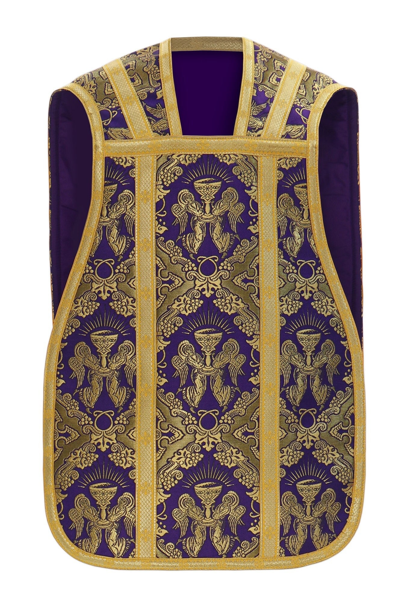 Roman chasuble with stole, maniple, burse and chalice veil Vestment