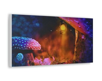 Canvas Wall Art Print, Mushroom Fantasy Forest