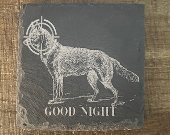 Coyote hunting coaster . Perfect for that man cave or hunting enthusiast.