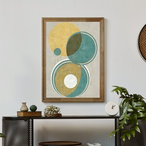 Abstract Circular Contemporary Digital Print - Vintage-Inspired Wall Art for Home Decor - Digital Download