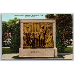 Carte postale Lincoln Douglas Memorial Washington Park Quincy Illinois 0690