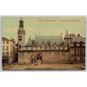 Postkarte Vintage Frankreich La Rochelle Fassade de l'Hotel de Ville 0402