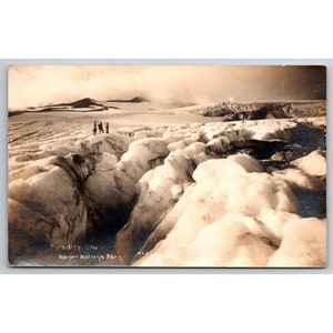 Carte postale Paradise Glacier Rainier National Park RPPC c1910 0820
