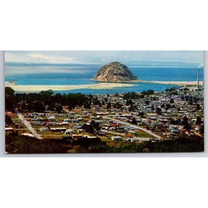 Carte postale vintage Morro Bay, Californie, belle station balnéaire, pittoresque autoroute 1 0419