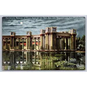 Peristyle Palace of Fine Arts at Pan Pac International Expo San Francisco 1915 Postcard #0879