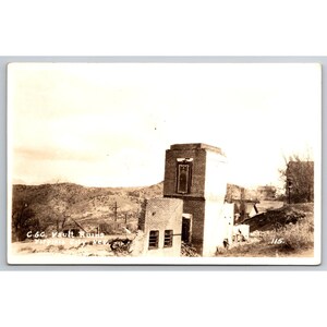 Carte postale Voûte Ruines Virginia City Nevada RPPC Frontière Blanche Historique 0498