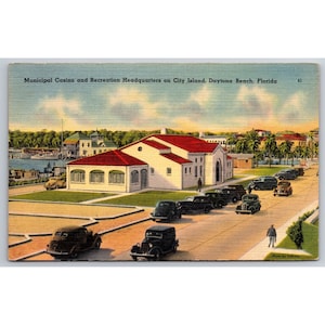 Carte postale Siège social des loisirs du casino municipal City Island Daytona Beach Floride 0665