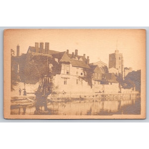 Postal Iglesia Maidstone Kent Reino Unido Vintage 0815