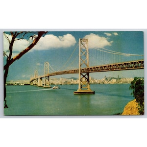 Carte postale vintage San Francisco Oakland Bay Bridge 0531