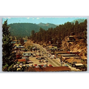 Cartolina Vintage Panorama Evergreen Bear Creek Canon Mountain Park Circle Colorado Highway 74 0417