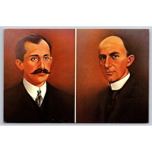 Wright Brothers Orville Wilbur Pastellgemälde Luis Mesa Vintage-Postkarte #892