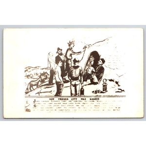 Carte postale vintage portant le nom de Virginia City 0472