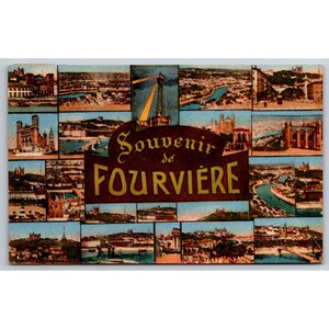 Pocztówka Vintage France Souvenir de Fourviere 0273