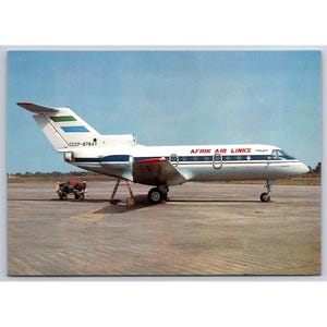 Carte postale Afrik Air Lines YAK40 Sierra Leone Voyage Avion Avion #944
