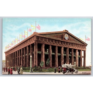 Postcard Vintage Oregon State Building at the Pan Pac Int Expo San Francisco 1915 0374