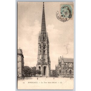 Carte postale France Antique Bordeaux La Tour Saint Michel 0287