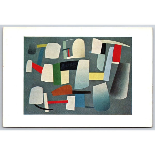 Postcard Vintage Jean Helion Composition Guggenheim New York