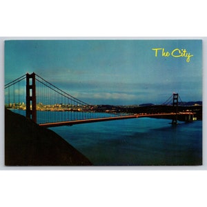 Cartão postal Golden Gate Bridge ilumina São Francisco Bagdad-By-The-Bay 0421