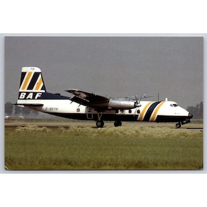Carte postale Handley Page Herald BAF Civil Aircraft Cartes postales avion avion avion voyage #949
