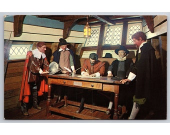 Cartolina Mayflower Compact Plimoth Plantation Plymouth Massachusetts 0173