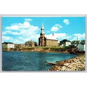 Postkarte Vintage L'Eglise St. Pierre Cheticamp Cape Breton Nova Scotia Kanada Römisch-katholisch 0324