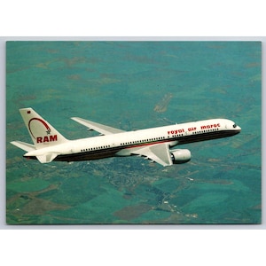 Carte postale Royal Air Maroc Boeing 757-2B6 transport en avion #957