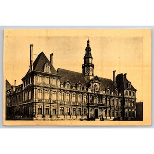 Postal Vintage Reims L'Hotel de Ville RPPR Dividido