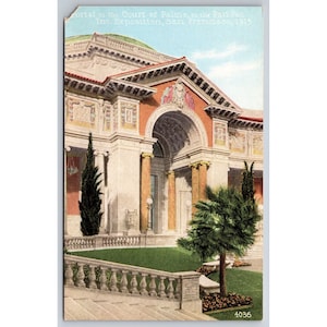 Postcard Vintage Portal in the Court of Palms at the Pan Pac Int Exposition San Francisco 1915 0426