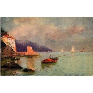 Carte postale ancienne de 1910, Oilette de Tuck - Baie de Naples, Italie - Série de paysages italiens n° 2394 - Raphael Tuck & Sons 224