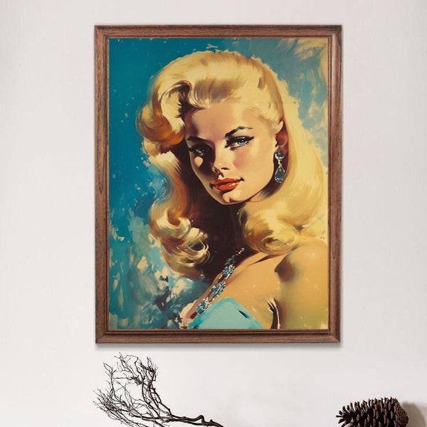 Cynthia. // MidCentury / Mid-Century Girl / Tretchikoff / J.H Lynch / Louis Shabner / MCM / Feminism / Vintage Poster / Retro / Kitsch Print