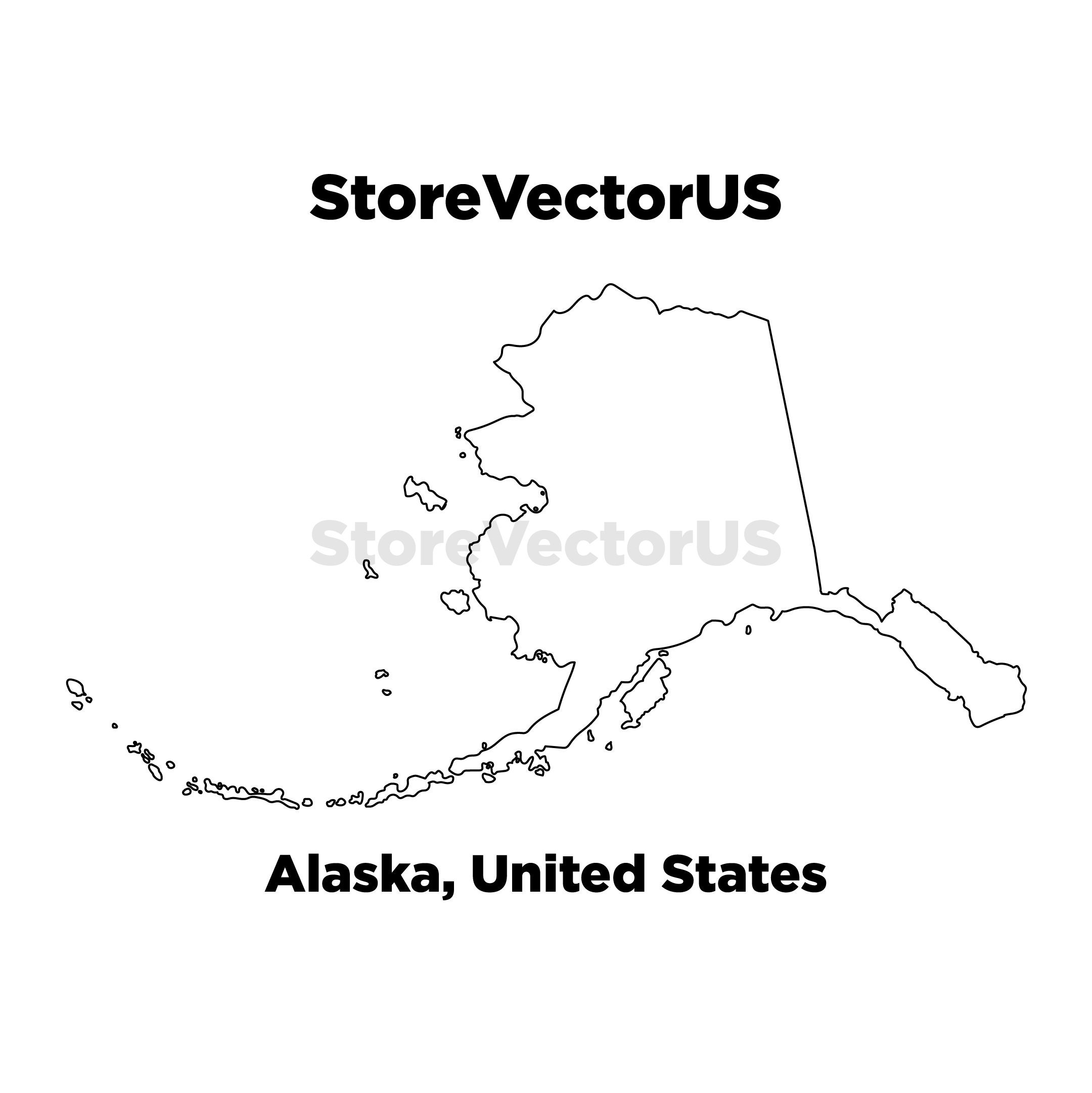 Alaska Printable Map of the State of Alaska Printable Map of the United States Files .png