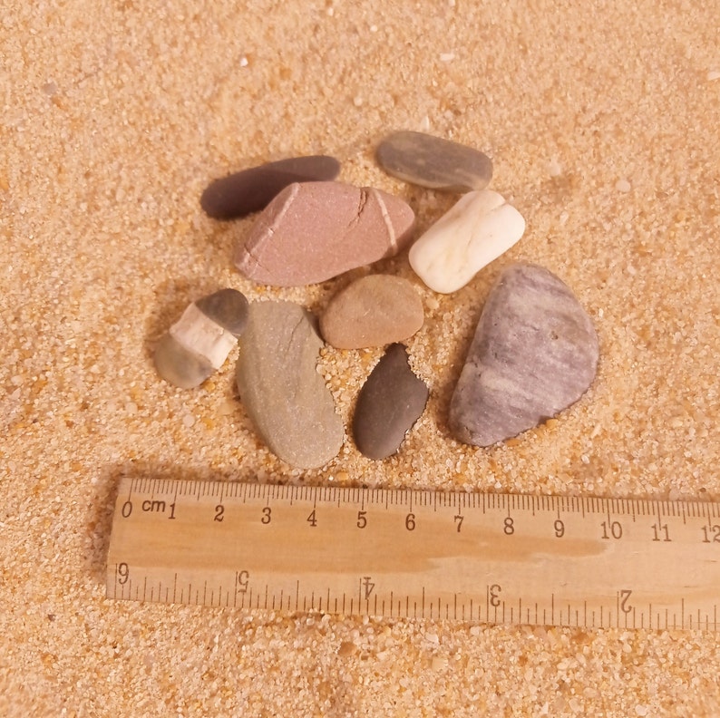 Stone Nature Ruler Beach Stones Random Mix (medium/small Size) - Etsy