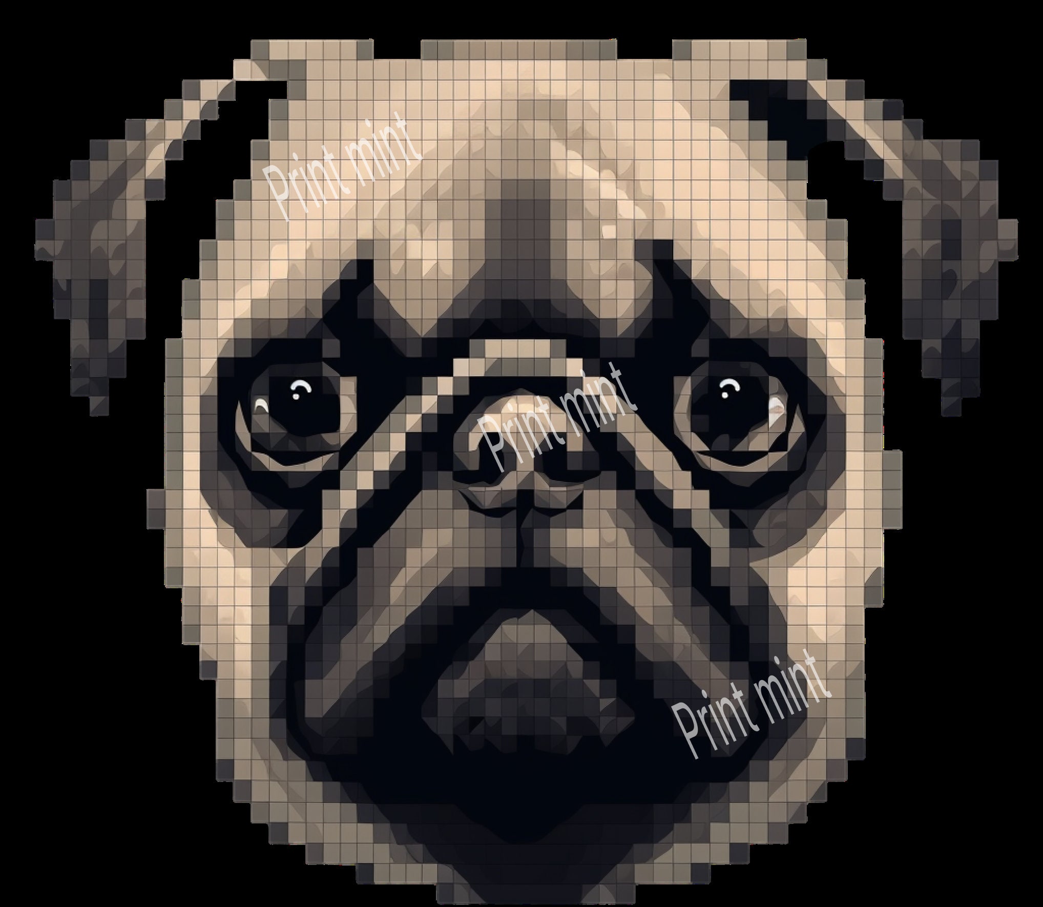 Dog Sequin Pixel Art Craft Kit Do-it-yourself Wall Art 