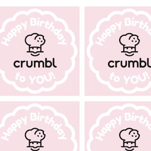 Birthday Crumbl Tags