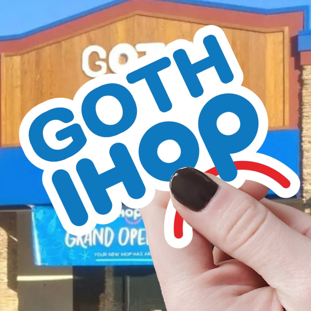 Goth Ihop Vinyl Waterproof Sticker - Etsy