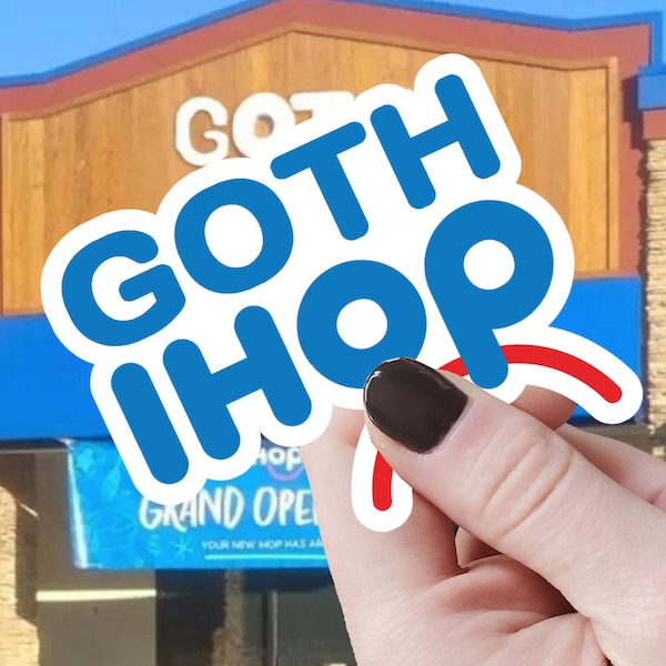 Goth iHop Vinyl Waterproof Sticker