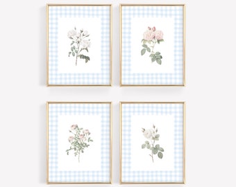 Wildflower Nursery Print Set, Vintage Nursery Art, Floral Nursery Wall Decor, Botanical Print Set, Girls Room Decor, Nursery Wall Art