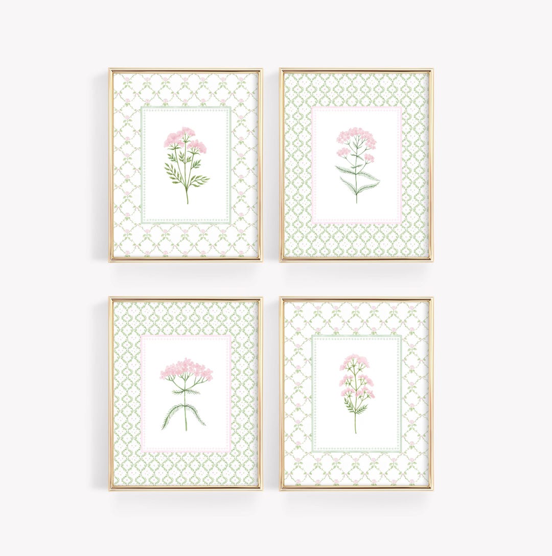 Floral Nursery Wall Art, Baby Girl Nursery Decor, Girls Bedroom Prints ...
