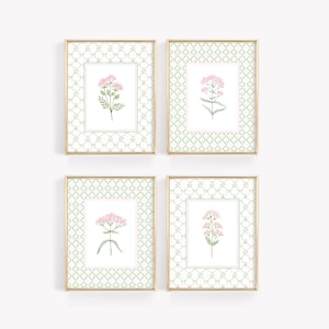 Floral Nursery Wall Art, Baby Girl Nursery Decor, Girls Bedroom Prints, Watercolor Flowers, Botanical Nursery Decor, Wildflower Print Set