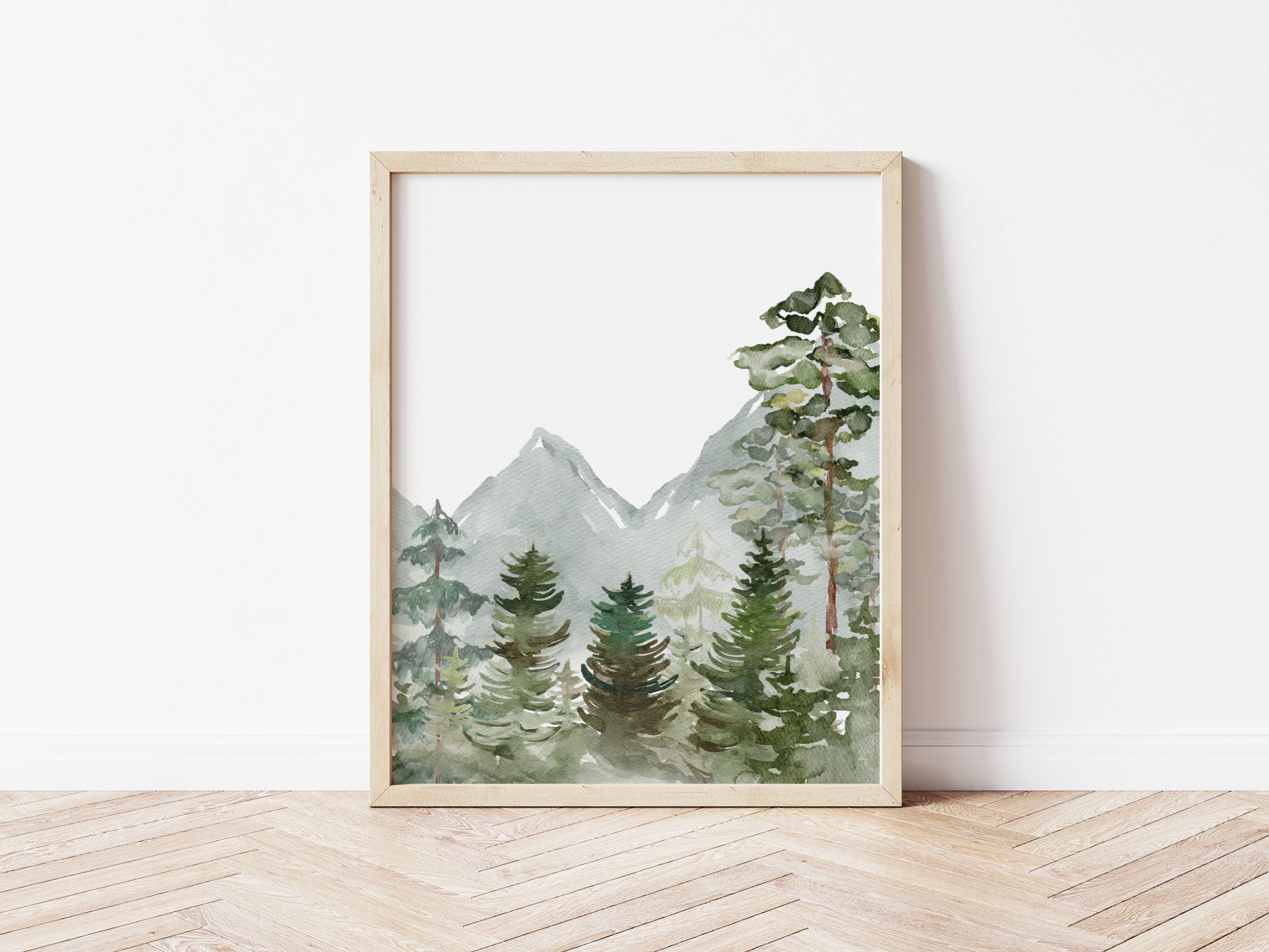Nursery Decor Mountain, Woodland Nursery Decor, Tree Nursery Decor